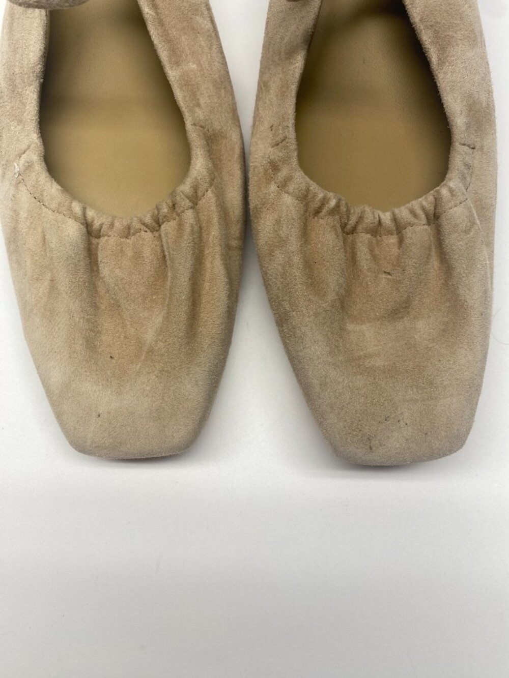 Vince Venice Women's Beige Suede Square Toe Slingback Flat Sz 11 - Picture 4 of 12